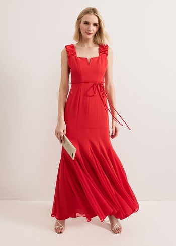 Phase Eight Ansley Strappy Dress Red Australia | UZ3690871